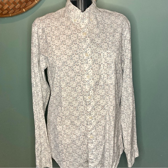 J Crew Re-imagined men’s cotton button down festive print - Picture 3 of 9